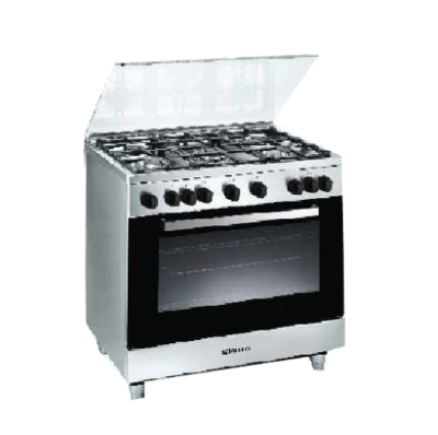 Schubert Free Standing Gas Cooker 90cm 5 Burners Stainless Steel SCRC90G