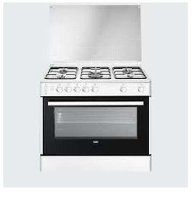 Simfer Gas 90 cm 5 burners, reinforced iron positions, full safety, white, Model No. F9702SW