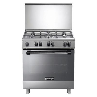 Technogas Free Standing Gas Cooker 80CM,5 Burners,Stainless Steel Model No. N1X86