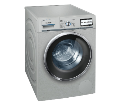 Siemens washing machine, 9 kg, 15 programmes, 1600 rpm, A+++, stainless steel, model number WM16Y89XES
