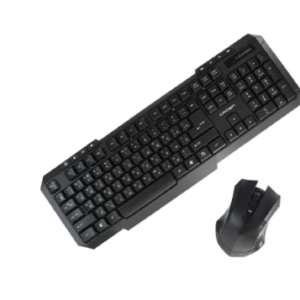Crown Micro Wireless Keyboard and Mouse Black