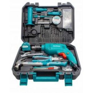 TOTAL Tool Box 115 pieces 680W with Electric Drill