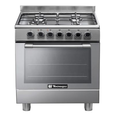Technogas Gas Cooker 90cm 5 Burners Stainless Steel P2X96
