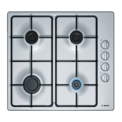 Bosch built-in gas 60 cm 4 burners, stainless steel