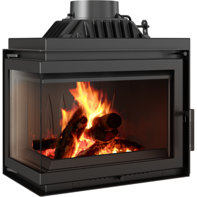 KRATKI Wood Fireplace 8 KW - Black