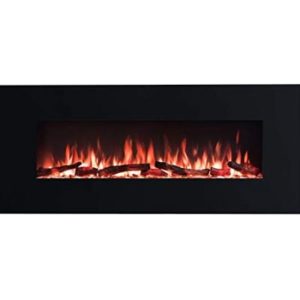 Wall Mounted Electric Fireplace 50" 2000W - Black