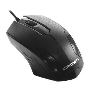 Crown Wired Mouse - Black