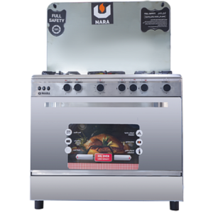 NARA Gas Cooker 90cm 5 Burners - Stainless Steel