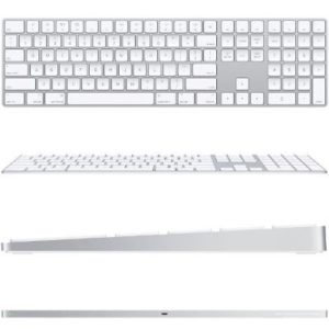 Digital keyboard with Apple Magic Arabic keyboard - White