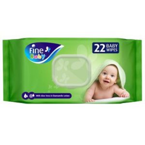 Fine Baby Wet Wipes With Aloe Vera And Chamomile 22 Sheets