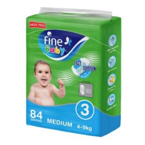Fine Baby Diapers Size 3 Medium 84 Diapers