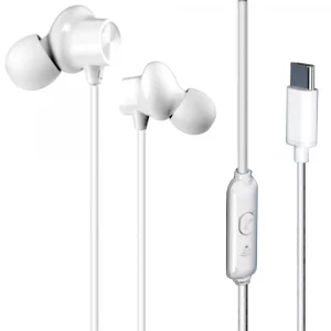 XO Wired Type C Headphone - White