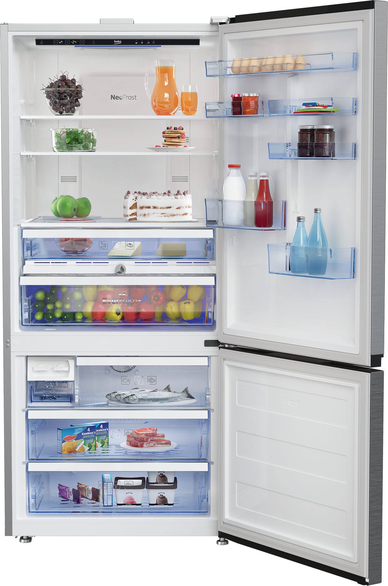 Beko Refrigerator 720 Liters A++ - Stainless Steel
