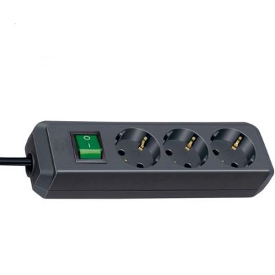 Brennenstuhl electrical outlet, 3 outlets, 1.5 m, black |   Power Tools & Garden |  Hand and electrical tools