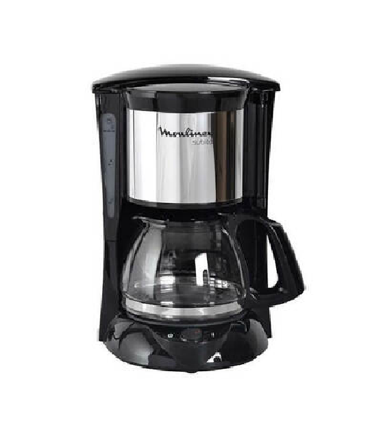 Moulinex coffee machine, 650 watts, 1.25 liters, black color |   Coffee Machines |  Kitchen Appliances |  Summer Offers