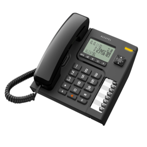 Alcatel Corded Phone With Connected ID – Black |   landline phones