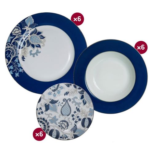 Samiz Dish Set 18 Pieces Dish *6 |   Kitchenware |  plates and cups