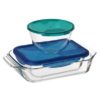 Pyrex glass food container set 3 piece