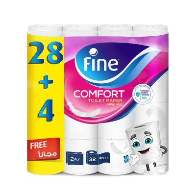Fine Comfort Toilet paper tissue roll 175 sheets X 2 ply 32 rolls