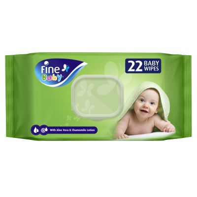 Fine Baby Wet Wipes with Aloe Vera & Chamomile Lotion 22 wipes