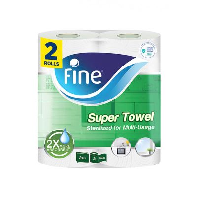 Fine Kitchen paper towel roll 80 sheets X 3 ply 2 rolls