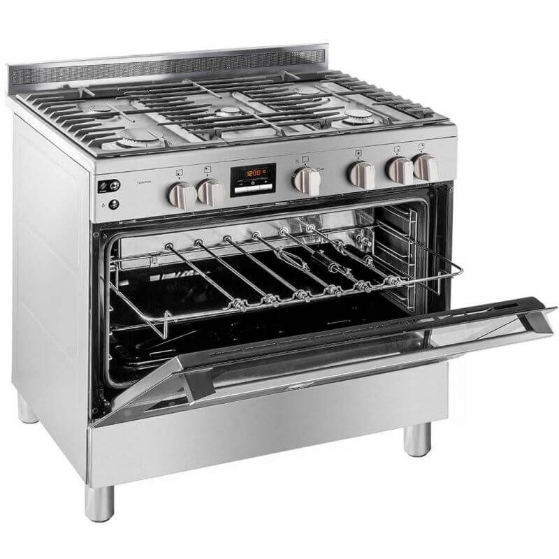 AEG Gas Cooker 90 cm 5 Burners - Stainless Steel 