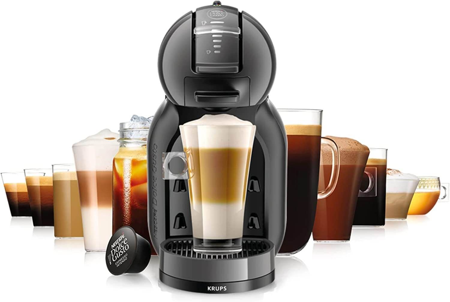DOLCE GUSTO Mini Me Capsule Espresso Coffee Machine 15 Bar 1500W - Black 