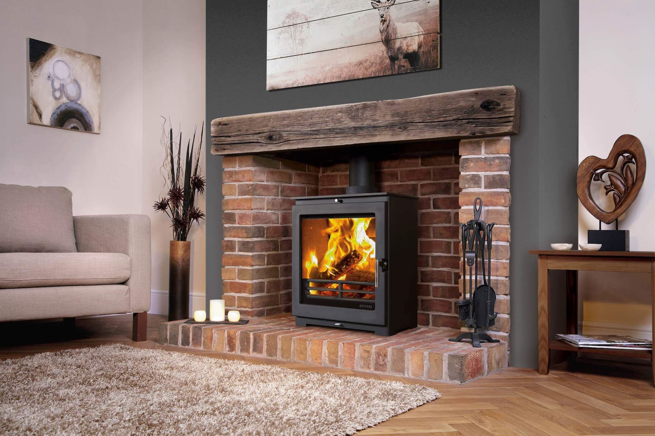 NORDFLAM Remus Fireplace 160 m2 146 kg