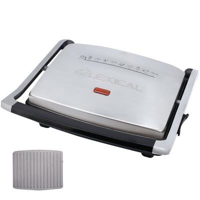 LEXICAL Sandwich Maker Grill 2000W – Stainless Steel |   Kitchen Appliances |  Toasters & Grills