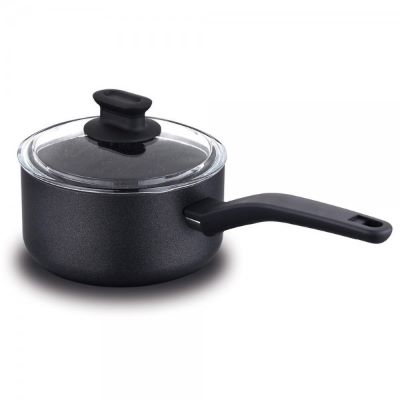 Korkmaz Non-Stick Granite sauce pot 2 Liters 18*9 cm – Black |   Cooking sets and pots |  Cooking Tools |  Kitchenware