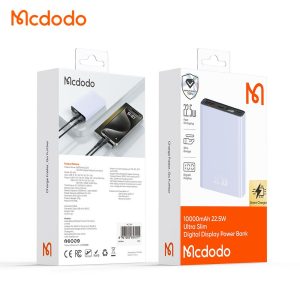 باور بانك 22.5W PD عرض رقمي 10,000mAh - بنفسجي