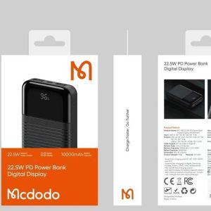 باور بانك 22.5W PD عرض رقمي 10000mAh - أسود