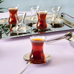 Karaca Jamie 40 Piece Tea Set Platinum