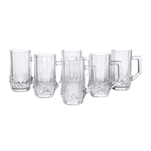 LUMINARC Glass Brighton Tea Cup Set 6 Pieces