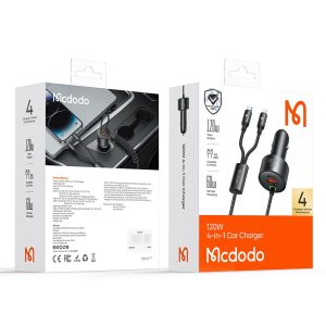 شاحن سيارة 120W 4 في 1