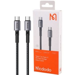 كابل - Type-C إلى Type-C PD شحن سريع كابل بيانات 1.5م - أسود