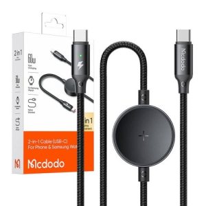 كابل 2 في 1 C إلى C + شحن لاسلكي لساعة سامسونج 60W 1.5M