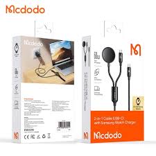 كابل 2 في 1 C إلى C + شحن لاسلكي لساعة سامسونج 60W 1.2M