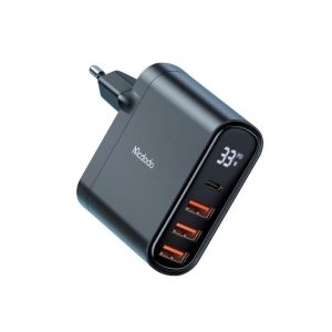 شاحن - 33W 4-Port Output عرض رقمي شاحن سريع - أسود