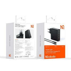 شاحن - GaN 100W 3C+1A مع كابل C-C
