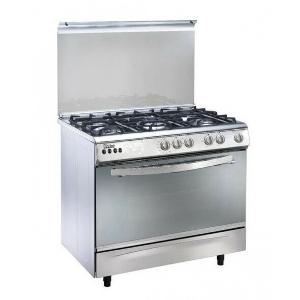 Unionaire gas oven 90 cm, 5 burners, full option - stainless steel