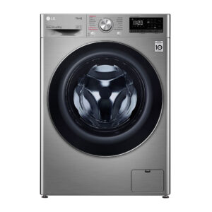 غسالة إل جي LG – موديل F4V5TYP2P، سعة 8 كغ، بخار، 1400 دورة، AI DD، TurboWash، تقنية ThinQ، لون فضي