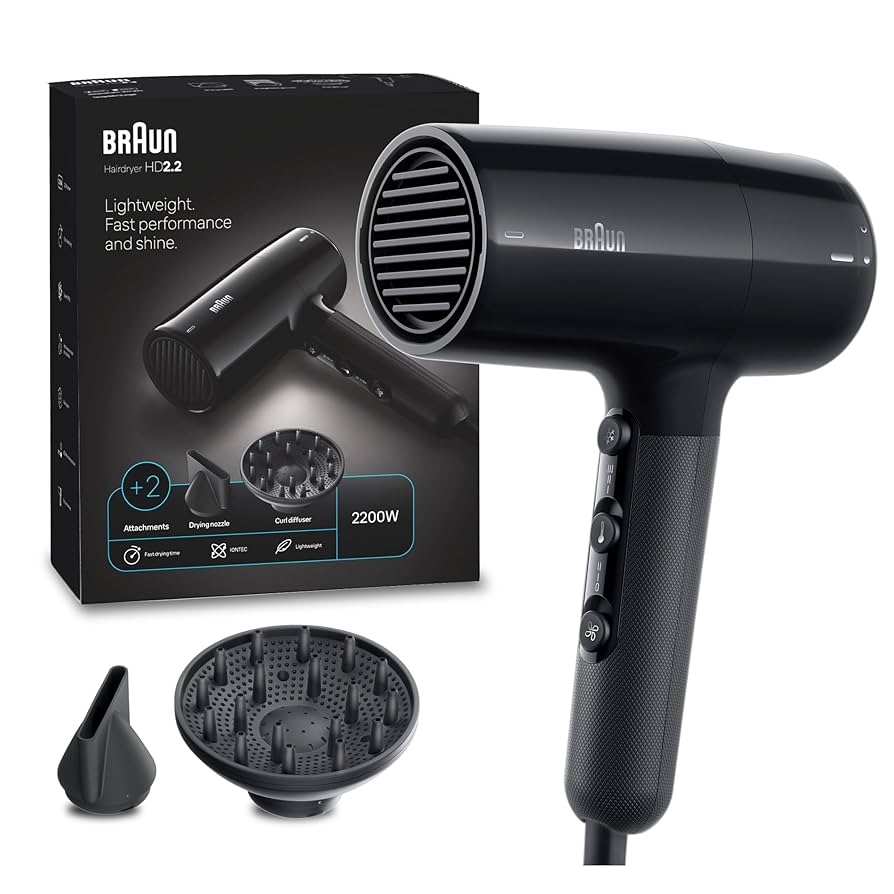 BRAUN DC DRYERS IONIC 2200W BRHD225SDE Braun 2200W Ionic Hairbrush
