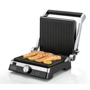 Key Features Brand: Black & Decker Product Name: CG2000-B5 Electric Grill 2000 Watt Grill & Roaster Non-stick surface Wide design  