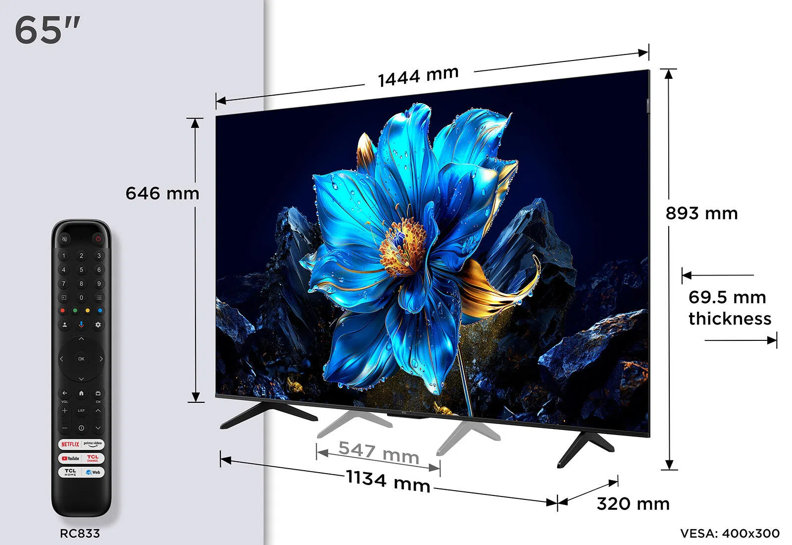 TCL Smart TV 65-inch QLED LED TCL Smart TV 65-inch QLED LED