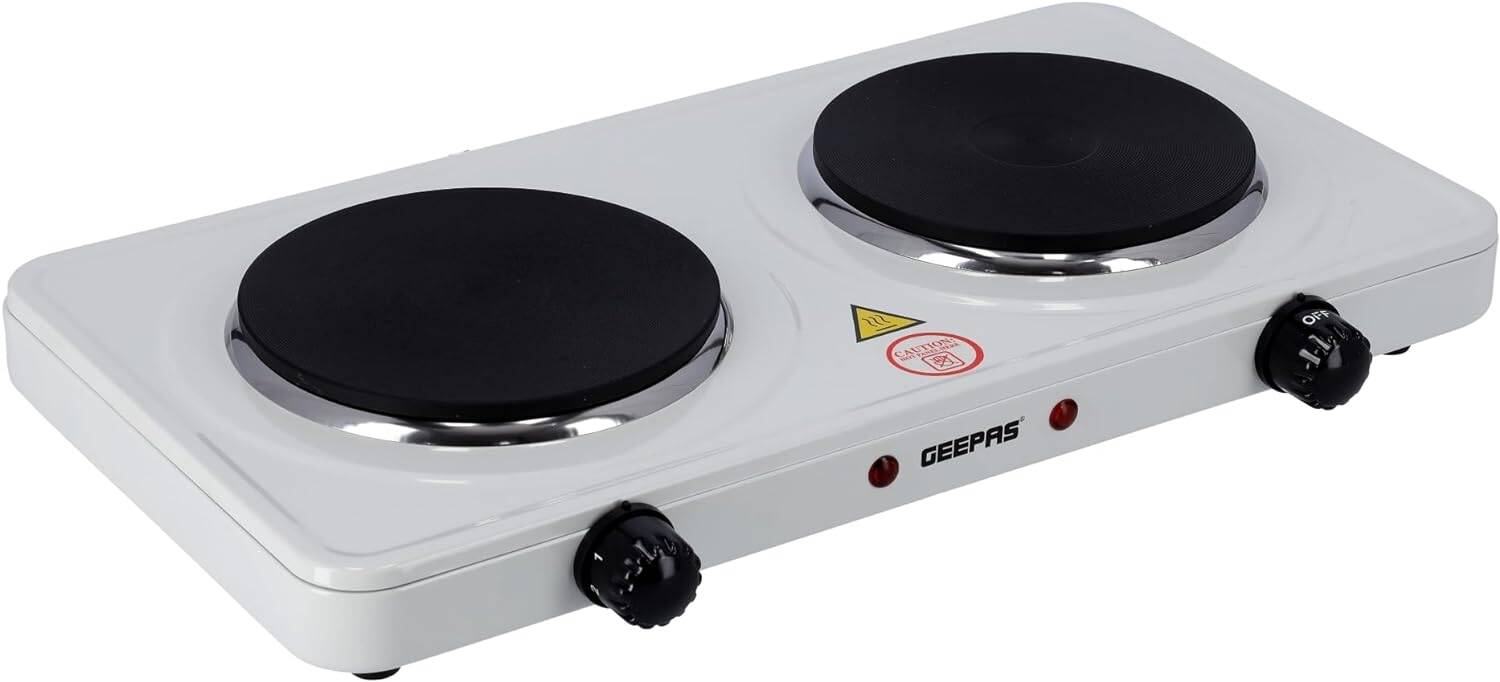 Geepas Two-Burner Electric Stove 2000W Leaders Center