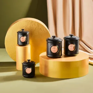 كاراجا طقم حافظة توابل 4 قطع سيراميك