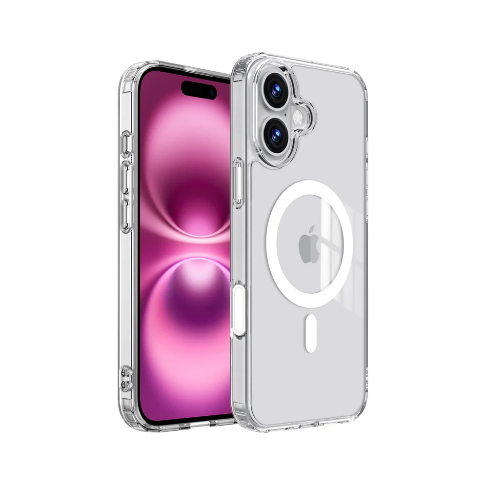 APPLE IPHONE 16 CLEAR CASE WITH MAGSAFE اشتر ابل كفر ايفون 16 مع ماج سيف- شفاف وجميع اكسسوارات الايفون وكفرات وشواحن من ليدرز سنتر بأفضل الأسعار والخصومات الحصرية اونلاين