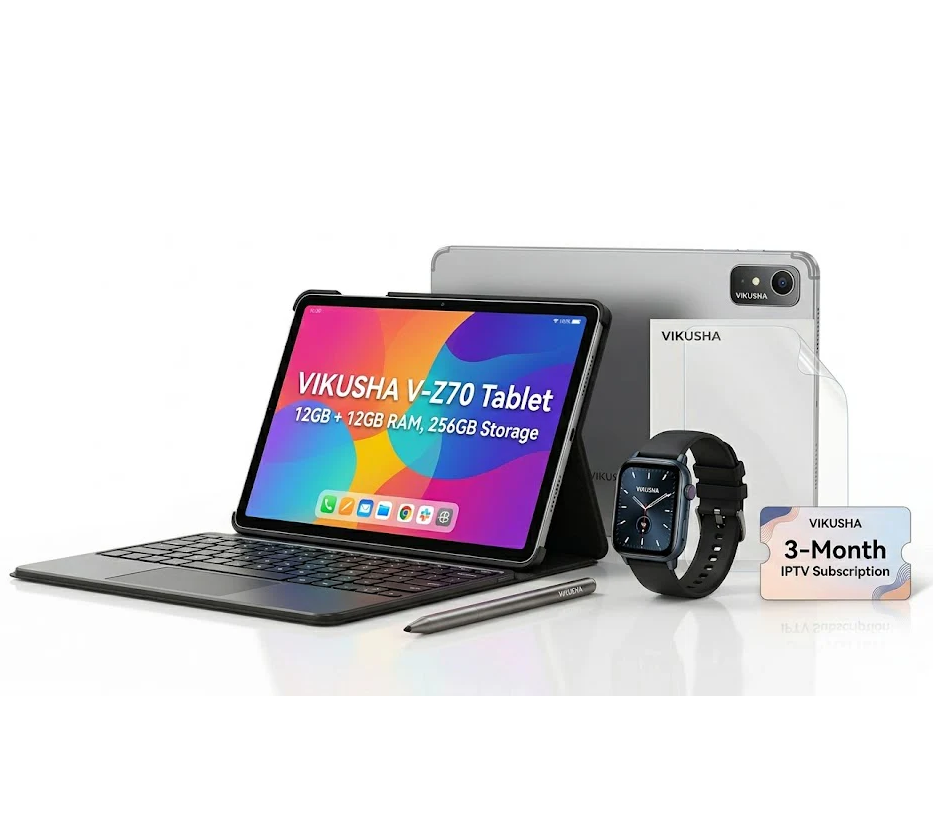 فيكوشا تابلت Z70 رام 8 256 جيجا مع كيبورد وغطاء وساعة ذكية وقلم فيكوشا تابلت Z70 رام 8 256 جيجا مع كيبورد وغطاء وساعة ذكية وقلم