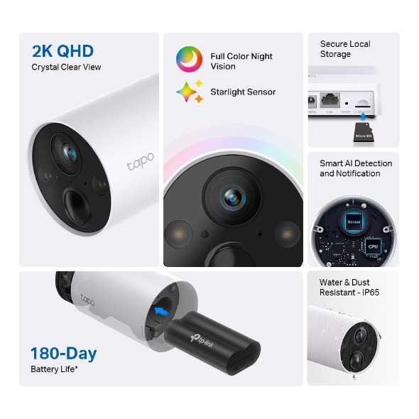 Tabarak Camera TP-Link Indoor/Outdoor TAPO Surveillance Camera - Leaders Center